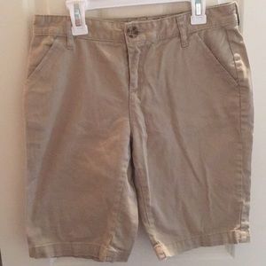 Girls Khaki Uniform Shorts